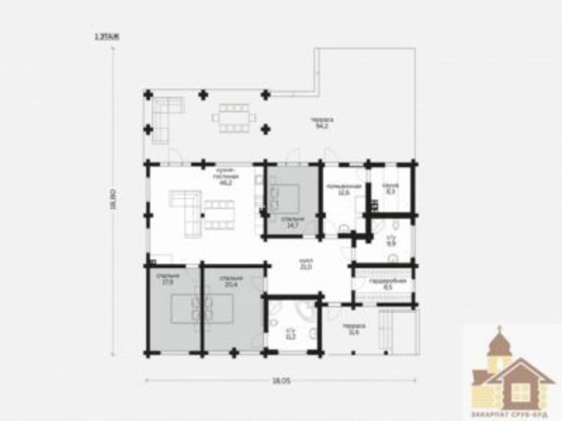 Зруби під ключ від Закарпат Зруб-Буд — дерев’яні будинки  - <ro>Изображение</ro><ru>Изображение</ru> #5, <ru>Объявление</ru> #1748920